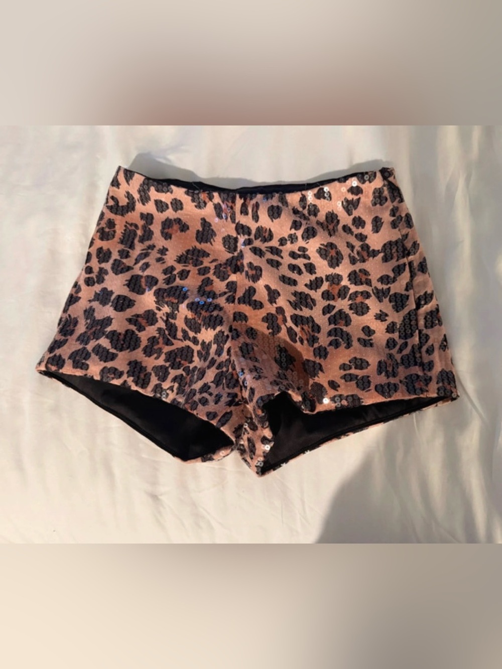Current Mood Maximum Vixen Leopard Sequin Booty Shorts
